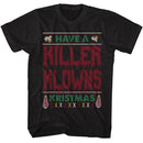 Killer Klowns-Killer Klowns Ugly Sweater-Black Adult S/S T-Shirt S - Black