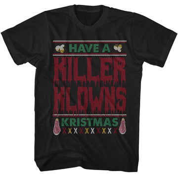 Killer Klowns-Killer Klowns Ugly Sweater-Black Adult S/S T-Shirt S - Black