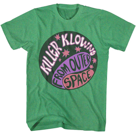 Killer Klowns-Killer Klowns Circle-Kelly Heather Adult S/S T-Shirt - Kelly Heather