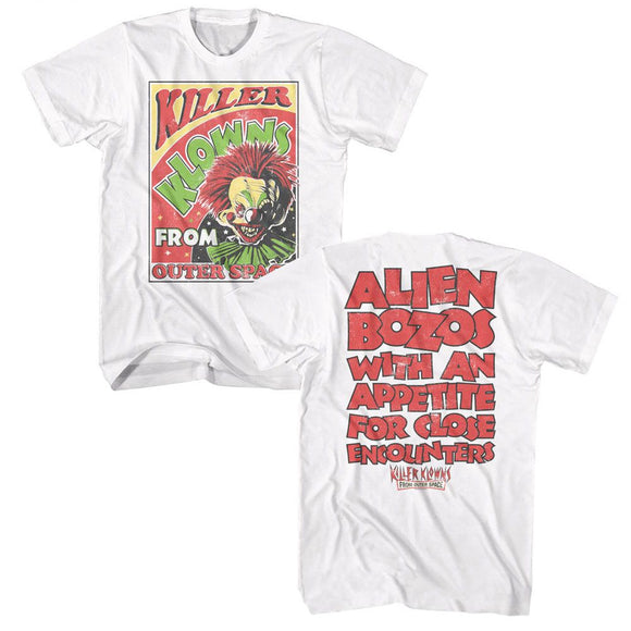 Killer Klowns-Killer Klowns Circus Poster-White Adult S/S T-Shirt ***F&B***-S - White
