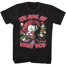 Killer Klowns-Killer Klowns Heart Pop-Black Adult S/S T-Shirt - Black