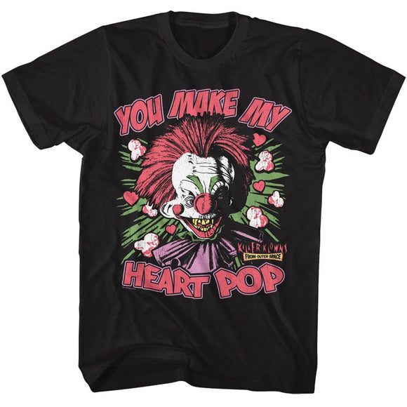 Killer Klowns-Killer Klowns Heart Pop-Black Adult S/S T-Shirt - Black