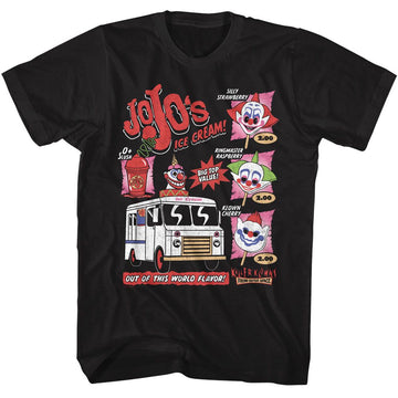 Killer Klowns-Killer Klowns Jojo Ice Cream-Black Adult S/S T-Shirt - Black