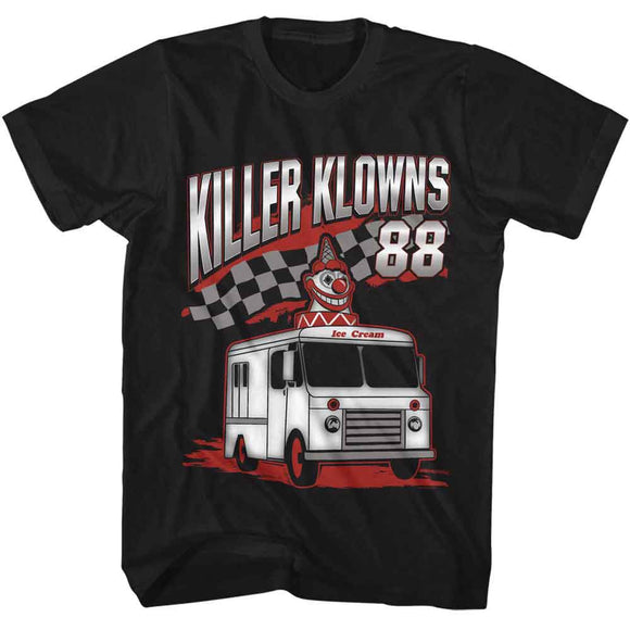 Killer Klowns-Killer Klowns Ice Cream Truck-Black Adult S/S T-Shirt - Black