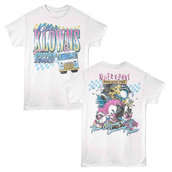 Killer Klowns-Killer Klowns Ice Cream Pastel F B-White Adult S/S T-Shirt ***F&B***-S - White