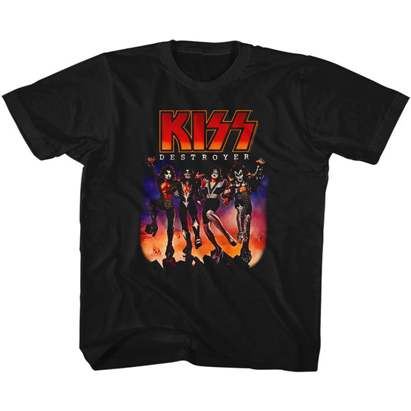 Kiss-Destroyer-Black Toddler S/S T-Shirt-4T - Black