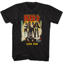 Kiss-Love Gun-Black Adult S/S T-Shirt - Black