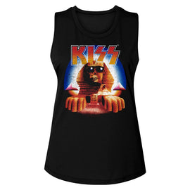 Kiss-Hits Sphinx-Black Ladies Muscle Tank-S - Black