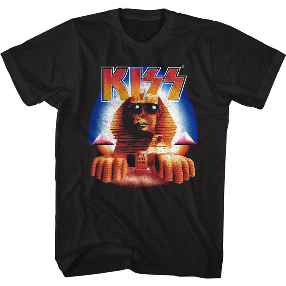 Kiss-Hits Sphinx-Black Adult S/S T-Shirt - Black