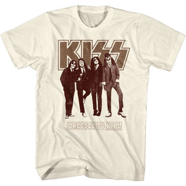 Kiss-Dressedtokill-Natural Adult S/S T-Shirt - Natural