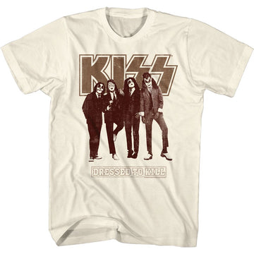 Kiss-Dressedtokill-Natural Adult S/S T-Shirt - Natural