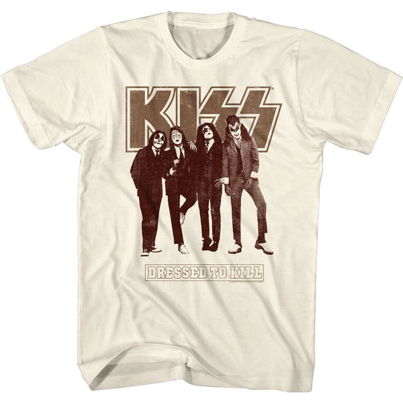 Kiss-Dressedtokill-Natural Adult S/S T-Shirt - Natural