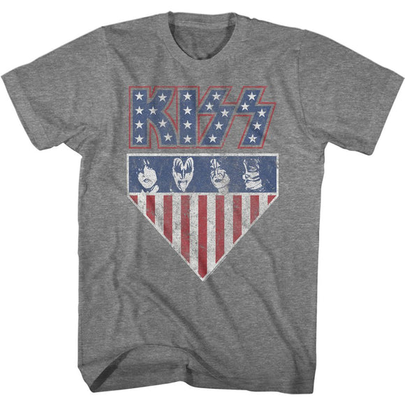 Kiss-Kiss1776-Graphite Heather Adult S/S T-Shirt - Graphite Heather