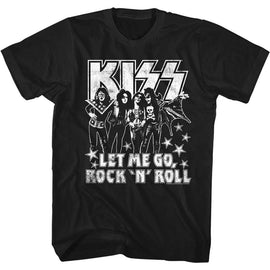 Kiss-Letmego-Black Adult S/S T-Shirt - Black
