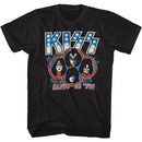 Kiss-Alive In 77-Black Adult S/S T-Shirt - Black