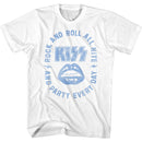 Kiss-All Nite-White Adult S/S T-Shirt - White