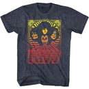 Kiss-Waves-Navy Heather Adult S/S T-Shirt - Navy Heather