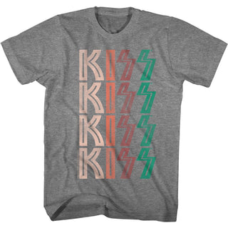 Kiss Washed Out Logo Adult T-Shirts