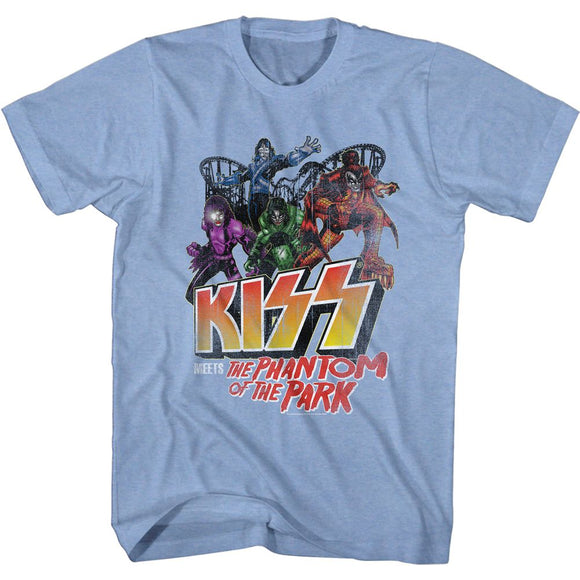Kiss-Park Phantom-Light Blue Heather Adult S/S T-Shirt - Light Blue Heather