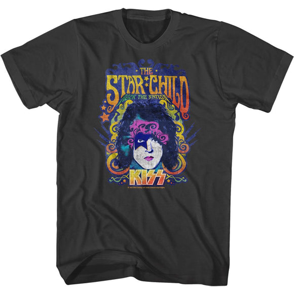 Kiss-Star Child-Smoke Adult S/S T-Shirt - Smoke