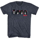 Kiss-Kiss Squares-Navy Heather Adult S/S T-Shirt - Navy Heather