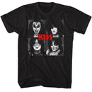 Kiss-Kiss Four Squares-Black Adult S/S T-Shirt - Black