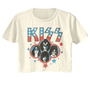 Kiss-Kiss Americana Stars-Natural Ladies S/S Festival Cali Crop-S - Natural