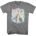 Kiss Kiss Two Guitars Adult T-Shirts