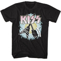 Kiss Kiss Two Guitars Adult T-Shirts