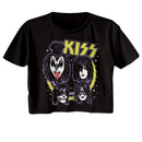Kiss-Kiss Spike Circles-Black Ladies S/S Festival Cali Crop-S - Black