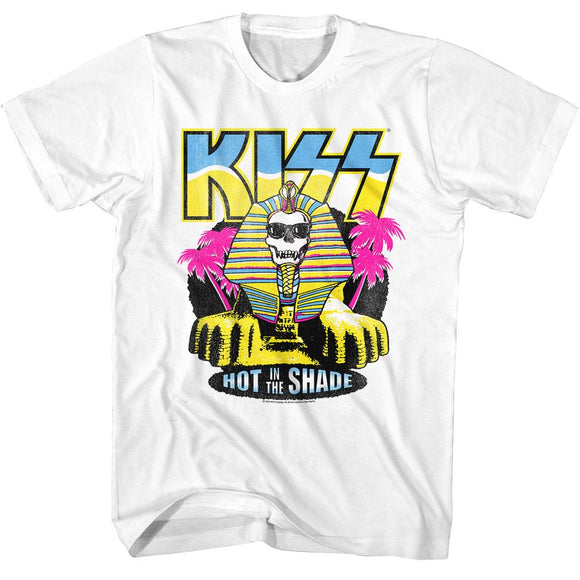 Kiss-Kiss Hits Skull Sphinx-White Adult S/S T-Shirt - White