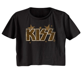 Kiss-Kiss Stars-Black Ladies S/S Festival Cali Crop-S - Black