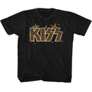 Kiss Stars-Black Toddler S/S T-Shirt-3T - Black