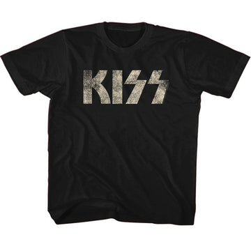 Kiss-Kiss Logo-Black Youth S/S T-Shirt-Xs (5-6) - Black