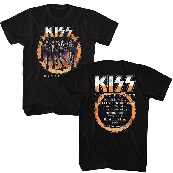 Kiss-Kiss Destroyer Album-Black Adult S/S T-Shirt ***F&B*** S - Black