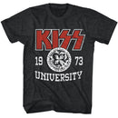 Kiss-Kiss University-Black Heather Adult S/S T-Shirt - Black Heather