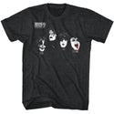 Kiss Kiss Heads Adult T-Shirts