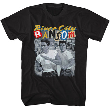 River City Ransom-River City Ransom Vintage Poster-Black Adult S/S T-Shirt - Black