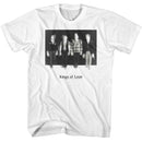 Kings Of Leon-Kings Of Leon Blurry Band-White Adult S/S T-Shirt - White