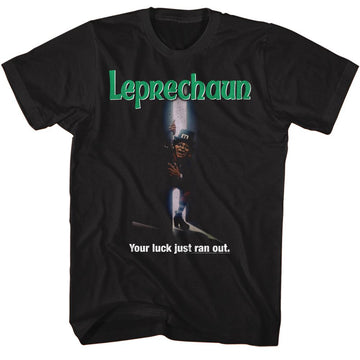 Leprechaun-Leprechaun Poster Ish-Black Adult S/S T-Shirt - Black