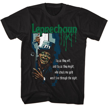 Leprechaun-Leprechaun Try As They Will-Black Adult S/S T-Shirt - Black