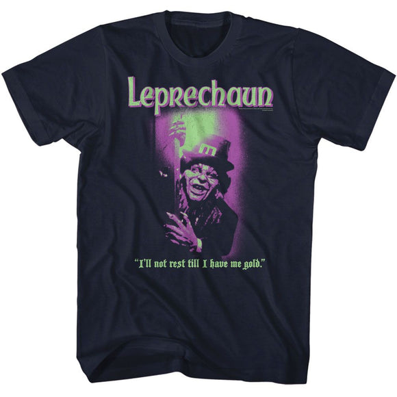 Leprechaun-Leprechaun Duotone Squares-Navy Adult S/S T-Shirt - Navy