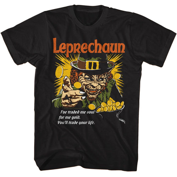 Leprechaun-Leprechaun Traded Me Soul-Black Adult S/S T-Shirt - Black
