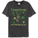 Leprechaun-Leprechaun Luck Just Ran Out-Pepper Comfort Color Adult S/S T-Shirt - Pepper