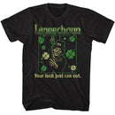 Leprechaun-Leprechaun Luck Just Ran Out-Black Adult S/S T-Shirt - Black
