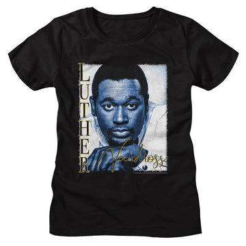 Luther Vandross-Luther Vandross-Black Ladies S/S T-Shirt - Black