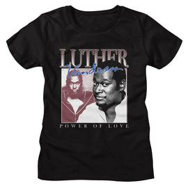 Luther Vandross-Luther Vandross Power Of Love-Black Ladies S/S T-Shirt - Black