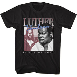 Luther Vandross-Luther Vandross Power Of Love-Black Adult S/S T-Shirt - Black