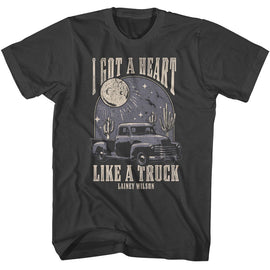 Lainey Wilson-Lainey Wilson Heart Like A Truck-Smoke Adult S/S T-Shirt - Smoke