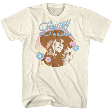 Lainey Wilson-Lainey Wilson Flower Circle-Natural Adult S/S T-Shirt - Natural